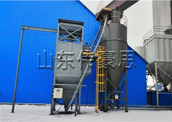 除塵灰自動噸袋投料站，全密封噸包拆包機現(xiàn)場
