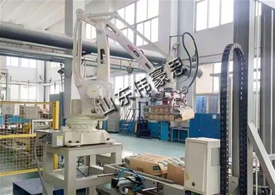 20KG瓷磚膠自動碼垛機 機器人碼垛機應用原理