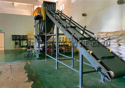 氧化鈣自動拆包卸料機，自動破袋機湖北客戶案例