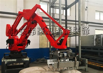 鈦白粉自動碼垛機器人 全自動碼垛設(shè)備應用過程