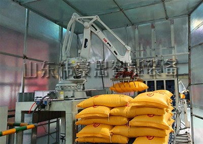 動(dòng)物飼料機(jī)器人自動(dòng)碼垛機(jī)，機(jī)械手碼垛機(jī)使用全過(guò)程