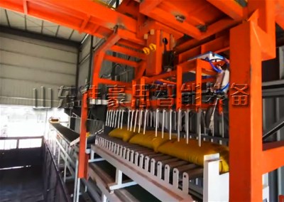 尿素粉全自動(dòng)拆垛裝車線，全自動(dòng)裝車機(jī)裝車全過(guò)程