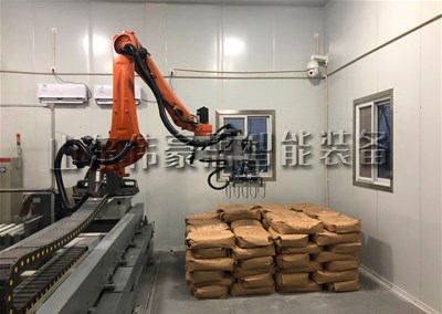 移動式自動碼垛機(jī)器人，活性炭自動碼垛機(jī)械手