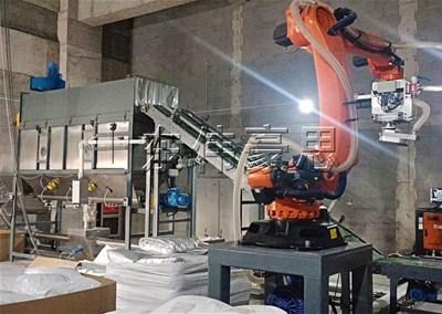 化工料全自動拆包機器人，山東機械手自動拆垛破袋設備