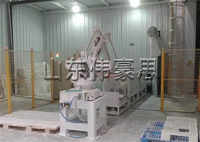 片堿自動碼垛機(jī)器人，碼垛機(jī)械手不同抓手現(xiàn)場