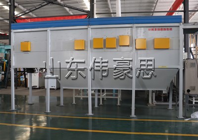編織袋自動(dòng)拆包卸料機(jī)，50KG袋料自動(dòng)拆袋機(jī)現(xiàn)場(chǎng)