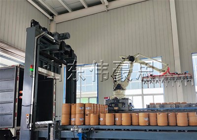 啤酒桶集裝箱自動裝車機(jī)，全自動裝車設(shè)備原理講解