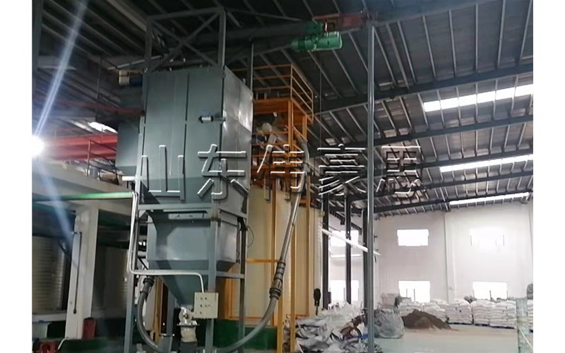 除塵灰噸袋自動(dòng)破袋機(jī)，噸包投料站后端配套輸送設(shè)備案例