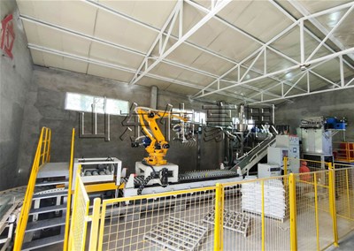 封塵劑粉全自動(dòng)拆包機(jī)，袋料全自動(dòng)拆垛破袋機(jī)案例